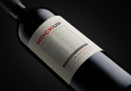 Premium Label Design Wine Mockup