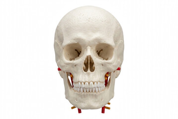 Frontal View of a Detailed Human Skull Anatomical Model © Atreyee