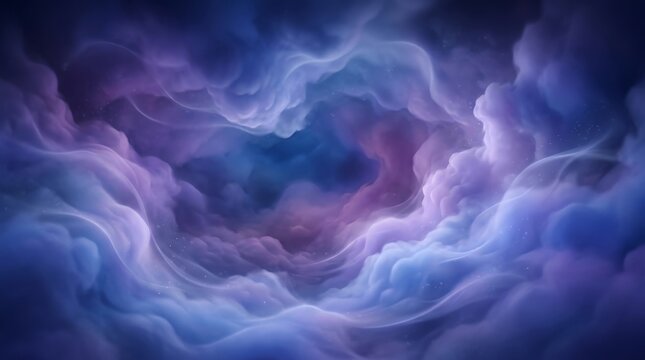 Dreamy Nebula Space Tunnel Light and Shadow