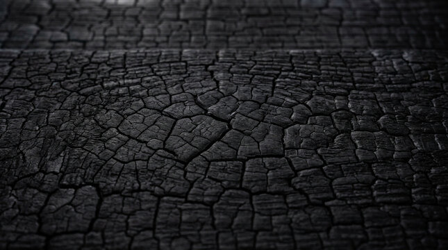 Charred Wood Texture with Burnt Cracks and Shou Sugi Ban Finish