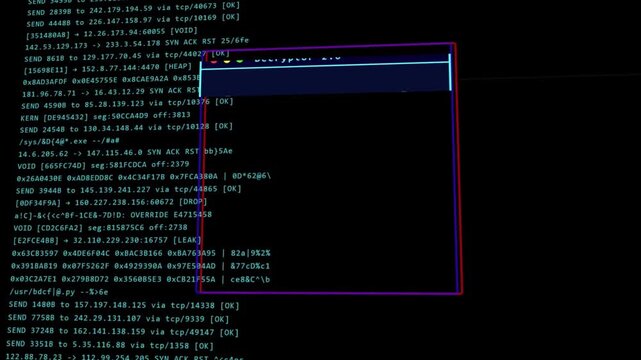 Cyber Attack Warning and Check Payment for Decrypt System Files Concept With Binary Code Background 4k Stock Video