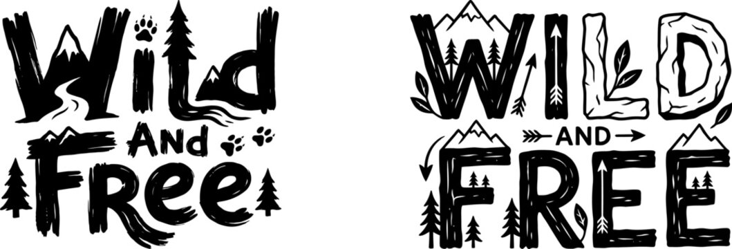 Wild and free typography designs