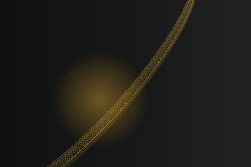 Ethereal glow of saturn’s golden ring cosmic space © Solaiman77