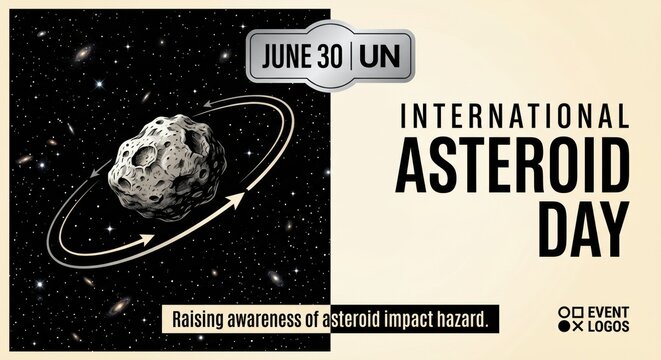 Asteroid Day Awareness Background Illustration