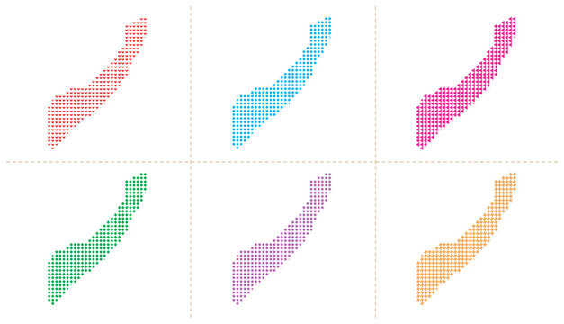 Somaliland map vector illustration collection with diverse geometric pattern shapes set.