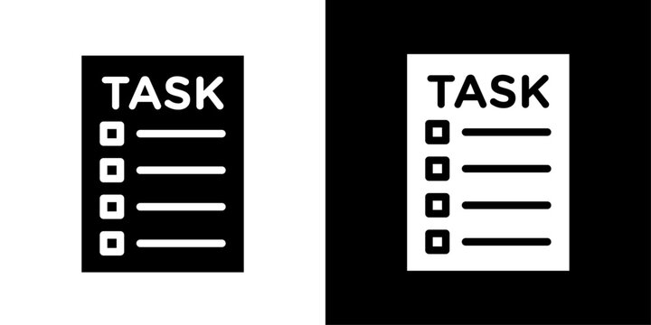 Line style task list icon with checkboxes, ideal for project management, to-do apps, and productivity tools for business.