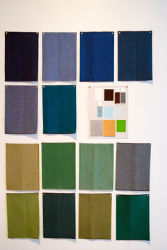 Fabric Swatch Board with Color Samples