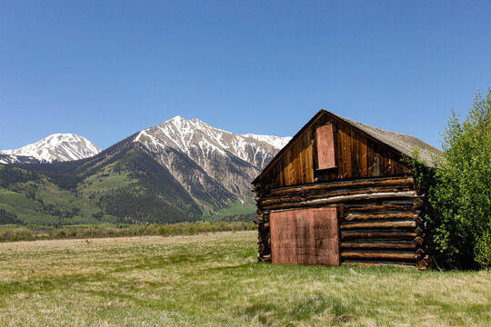 Abandoned Log Cabin Near Twin Lakes Colorado