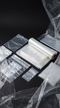 Clear plastic bags and packaging materials