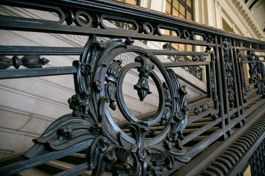Ornate Black Railing Detail