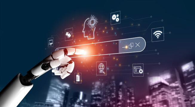 Artificial intelligence AI search concept enabling smarter discovery, recommendations to digital services and knowledge. Generative AI search engine algorithm provide user intent result. Corpus