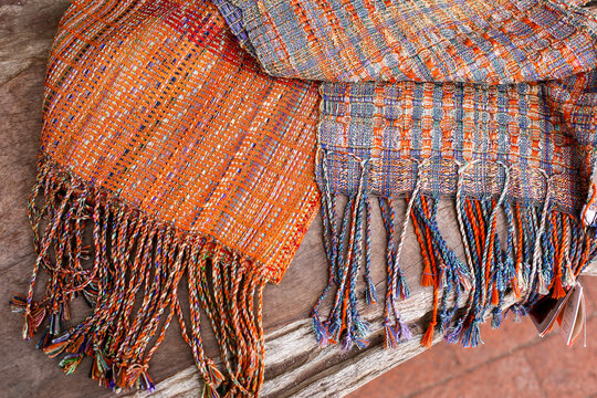 Woven Scarves Fringe Detail