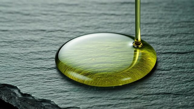 Rippled water surface with dark stone edge