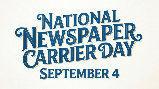 National Newspaper Carrier Day. Celebrating newspaper delivery workers.