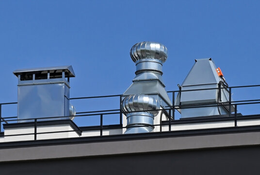 Steel ventilation funnel and turbine roof vent cap