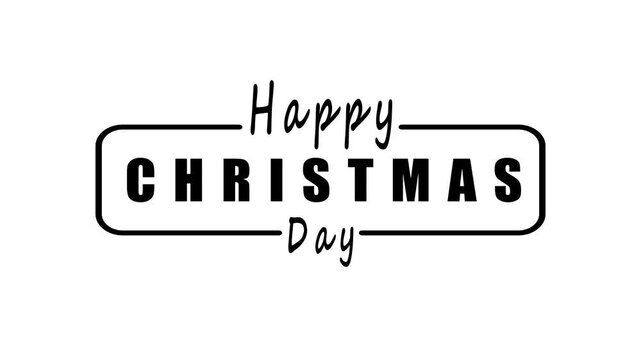 Happy Christmas Day black text on white background