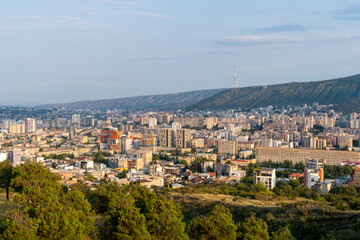 Obraz premium View of Tbilisi, modern residential buildings