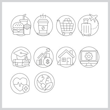 Essential Lifestyle Line Icons Collection