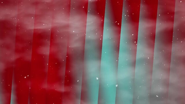 Vertical red stripes misty white smoke blurry background texture suitable for packaging, backgrounds, digital designs, brand visuals, and abstract concepts.