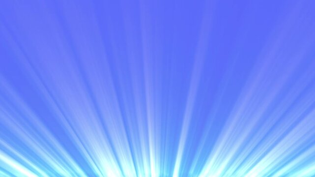 White sun light rays glowing loop video effect on blue background, sun rays view, light rays and sun ray light effects, dirty lens effect, shiny, bright, flare footage with alpha channel, 4k
