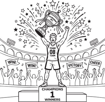Long Jump Athlete Mid Air Fosbury Flop Monochrome Vector