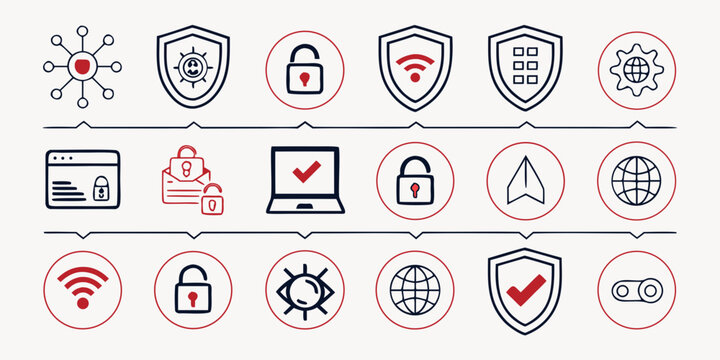 99 cybersecurity shield, lock, hacker, data protection