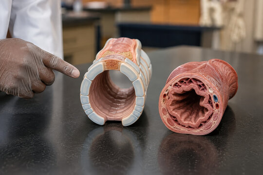 Trachea and Esophagus Cross Section Model Comparison