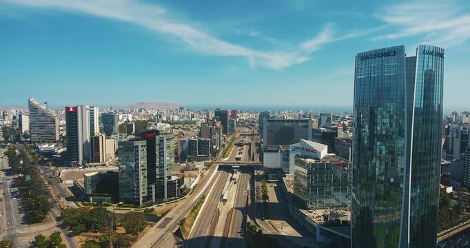 Modern Skyscrapers in San Isidro Financial District in Lima, Peru