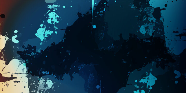 abstract grunge texture and halftone banner design tosca and black.