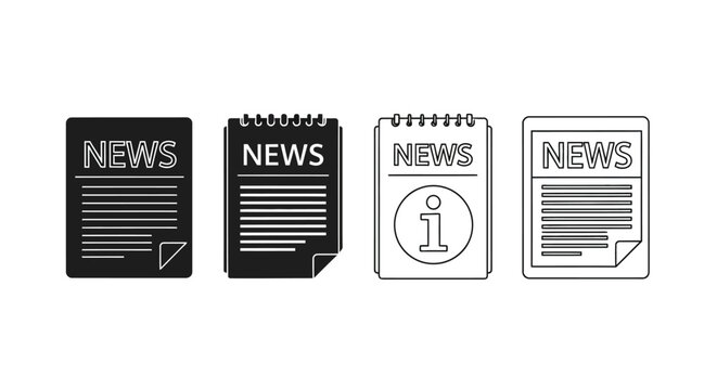 Newspaper Silhouettes With Variations In Style And Format Silhouette