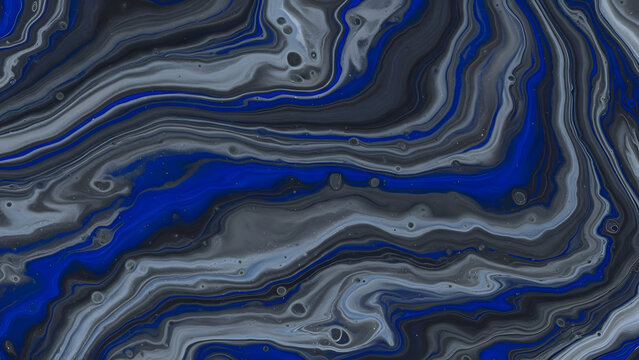 Abstract blue and grey marble pattern background with flowing wavy lines and vibrant colors perfect for design and decoration purposes