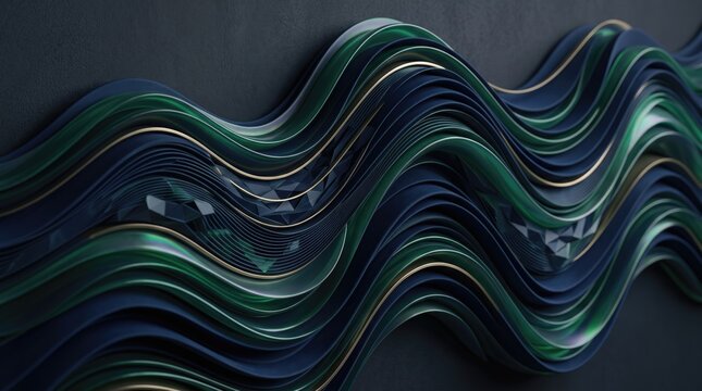 3  AI Abstract background Abstract wave and light pattern on dark background