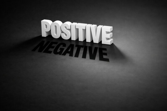 concetto in cui Il positivo e il negativo sono il riflesso l'uno dell'altro, a concept in which the positive and the negative are reflections of each other