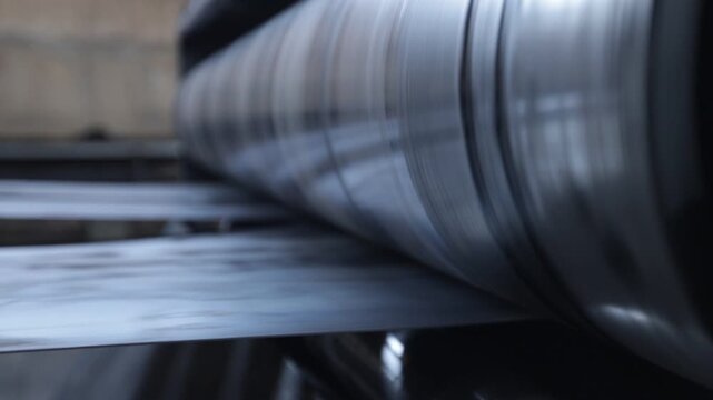 Metal Processing Factory. Industrial Metal Processing Factory. CNC Steel Machine Operating In Slow Motion. Automated Precision Metalworking, Sparks, Heavy Industry Production Process.