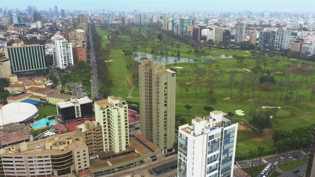 Lush Green Expanse of a Golf Club Course in Lima, Peru