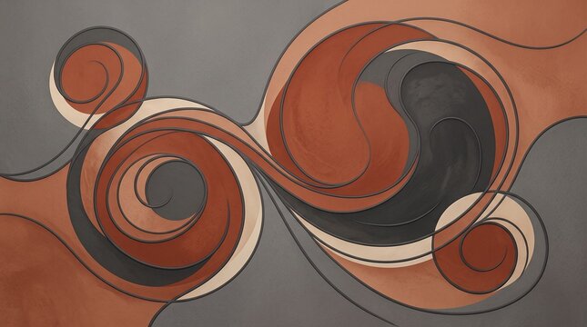 Food Advertisement  Abstract background Abstract swirl patterns in earthy brown tones with gradient background