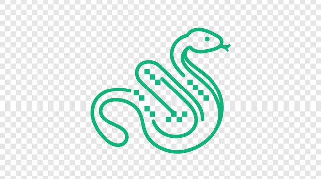 Green snake icon representing Python programming language development.