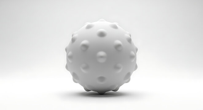White textured sphere modern product visualization on gradient background