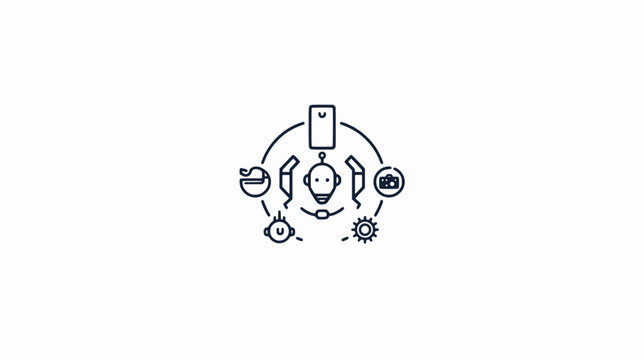 A smartphone displays various icons and symbols representing different hobbies and activities.