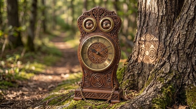 old wooden clock