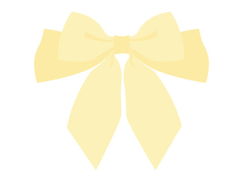 Yellow bow isolated on white background vector