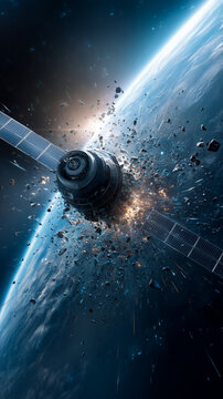Space debris causing satellite collision, orbital pollution and future of sustainable space exploration around Earth