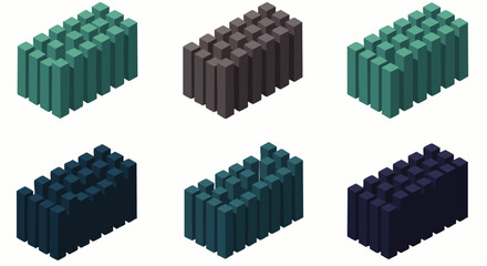 Obraz premium Vibrant Lego Blocks in Assorted Colors on Clean Background, Concept for Creative Construction, Toy Design and Educational Projects
