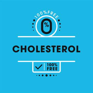 Cholestero free Badge Template Design, Food Safety Label for Product Packaging.