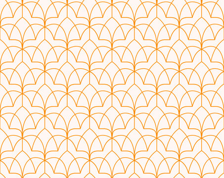 Floral abstract geometric background. Seamless art deco decorative wallpaper.