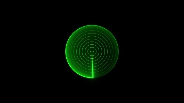 Radar Scanning Navigation. glowing neon golden color radar technology animation icon t background,  and green colour rader animation.