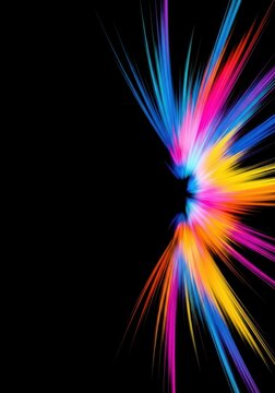Abstract colorful visual effects illustrating the creative process of developing motion graphics and digital storytelling techniques, imagination, futuristic, visual