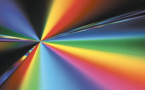 Vibrant Abstract Prism Light Refraction Patterns Creating A Dynamic Multi Colored Radial Spectrum