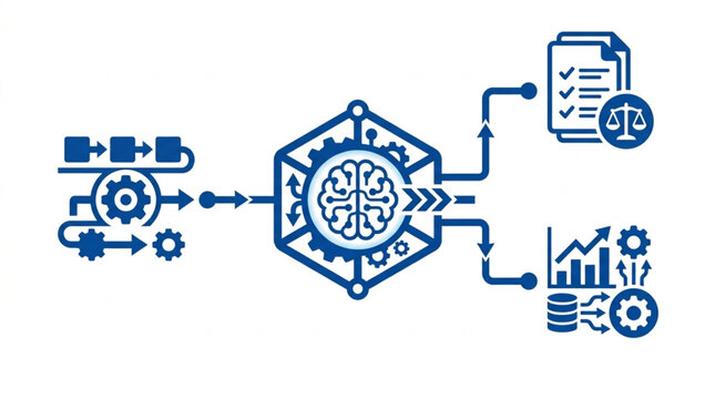Artificial intelligence processing data for analysis and decision making.