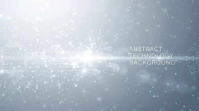 Abstract technology background with circuitry and light effects